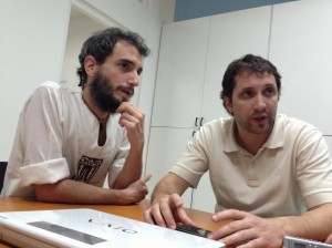 De izquierda a derecha: Santiago Nacif y Roberto Persano, Directores de la Película "Nicaragua... El Sueño de una Generación".