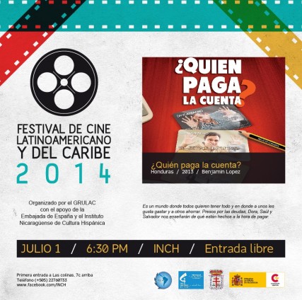 GRULAC Invitación Película Honduras - Quién paga la cuenta